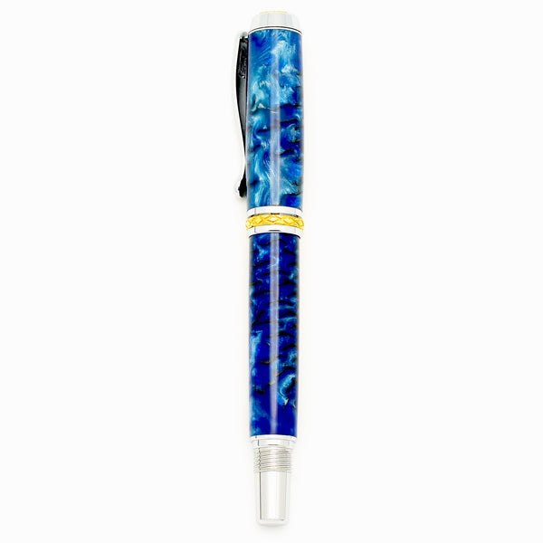 Turquiose Resin and Pinecone Gold Plated Fountain Pen 2024